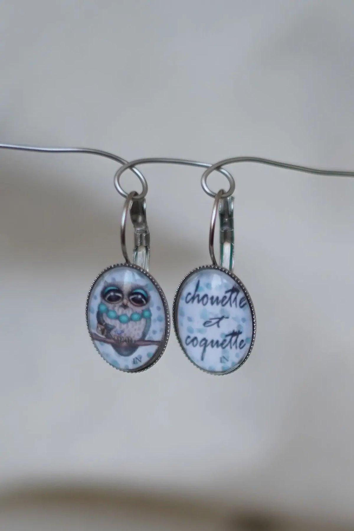 Boucles d'oreilles chouette et coquette