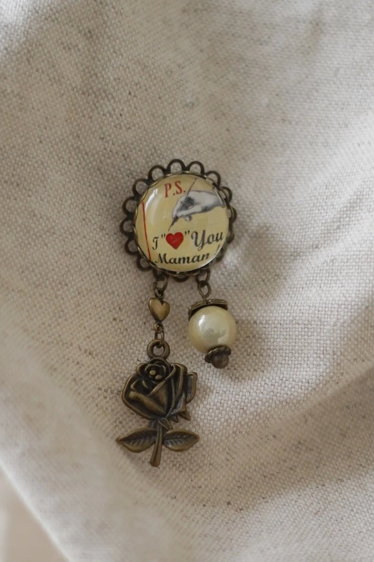 Broche Je t'aime Maman