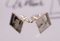 Boutons de manchettes cabochon ronde Arthur RIMBAUD bijou littérature Collection : Signature