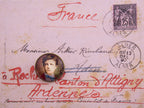 Broche épingle bronze Arthur Rimbaud bijou littéraire cabochon Collection : Les Ardennes
