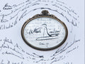 Broche cabochon ovale bronze Arthur RIMBAUD bijou littérature Collection : Le dormeur du Val.