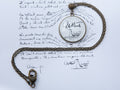 Collier cabochon bronze Arthur RIMBAUD bijou littérature Collection : Le dormeur du Val.