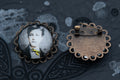 Broche bronze à perle noir bijou littéraire poème  "Mauvais sang" Collection : Une saison en enffer
