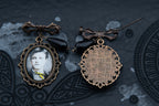 Broche bronze Arthur RIMBAUD bijou littéraire cabochon Collection les illuminations poème "MAUVAIS SANG"