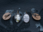 Boucles d'oreilles bronze ovales "DELIRES I". Collection une saison en enfer