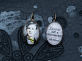 Boucles d'oreilles bronze ovales "DELIRES I". Collection une saison en enfer