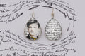 Boucles d'oreilles argent en forme de goutte bijoux littéraire Arthur Rimbaud Collection :  " Ma Bohème "
