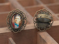 Bague bronze ovale Arthur RIMBAUD bijou littéraire  cabochon Collection  poème "L'homme aux semelles de vent"