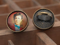 Bague bronze ronde Arthur RIMBAUD bijou littéraire cabochon Collection "L'homme aux semelles de vent"