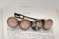 Barrette cheveux Arthur RIMBAUD Rose fond liberty cabochon Collection les illuminations "PARADE"