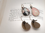 Bague bronze ronde Arthur RIMBAUD bijou littéraire Rose fond liberty cabochon Collection les illuminations poème "ENFANCE  I"